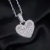 Colgante de Corazón Full Diamond Estilo Hip Hop Americano Plata S925 Incrustado con Moissanita Vvs Colgante Unisex Estilo Callejero Transfronterizo