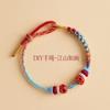 Producto Semiterminado de Flor de Durazno Se Puede Usar para Ensartar Cuentas en Joyería de Oro, Pulseras de Cuerda Tejidas a Mano en Varios Colores con un Estilo Chino