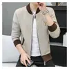 Suéter Cardigan para Hombre Otoño e Invierno Coreano Casual Chaqueta con Cuello Tendencia de Moda Chaqueta Bordada Tejido Otoño Top para Hombre