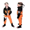 Traje de cosplay de Naruto para Halloween para niños, traje de actuación escénica, traje de la aldea de Naruto Muye