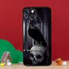 Adecuado para funda de teléfono iPhone 17, Nueva tendencia para hombre, Calavera de cuervo, Funda de teléfono de Halloween