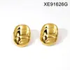 Pendientes Sencillos de Acero de Titanio para Mujer, Hipoalergénicos, Chapados en Oro de 18 Quilates, Diseño de Nicho de Lujo Ligero, Pendientes de Venta Directa de Fábrica