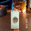 Nuevo Adhesivo de Relieve Estéreo de Aspecto Elevado Encendedor de Llama Azul Directo a Prueba de Viento con Logo Publicitario Personalizable