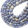 Contas de Cristal Branco Azul Natural Pulseira DIY Feita à Mão Acessórios para Pulseira Colar Material de Contas