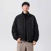 NASA SOBRE Chaqueta de trabajo estilo americano con cuello mao, nueva colección primavera/otoño para hombre, chaqueta bomber casual con retazos de malla