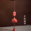 Cadenas originales para teléfono móvil de cinabrio, cinabrio púrpura y dorado, llaveros del año zodiacal, colgantes para bolso, suministro para mercados callejeros, venta al por mayor de joyería