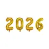 2026 Número 16 pulgadas 32 pulgadas 42 pulgadas Set de Globos de Número Año del Caballo Decoración de Celebración de Año Nuevo Globos de Papel de Aluminio