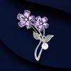 Broche YouShuang Xing Europeo y Americano de Alta Gama para Mujer Exquisito Corsage de Flor de Cristal de Imitación Diseño de Nicho Pin Accesorios para Ropa