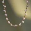 Collar de Perlas Trenzado de Doble Capa Transfronterizo Europeo y Americano Estilo Palacio Francés Cadena para Clavícula Exquisito Lujo Ligero Collar de Alta Gama para Mujer