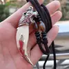 Novo Dentes Grandes de Coelho Dentes Reais de Cachorro Ano Animal Dente de Lobo Colar Homens e Mulheres Pingente Personalizado Joias Pingente do Ano Animal