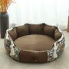 Cama de Cachorro Quente de Inverno, Removível e Lavável para Cães e Gatos Grandes, Médios e Pequenos, Semicerrada, Cama para Dormir de Animal de Estimação para Todas as Estações