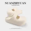 Pantuflas Mary Jane Nanbowan para Mujer, Verano Hogar Suela Gruesa Antideslizante Exterior Suela Suave Playa Punta Cerrada