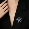 Explosiones calientes exquisita orquídea de tinta bauhinia de pedrería ramo broche de cristal corsage de ropa accesorios venta directa de fábrica
