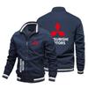 Comercio exterior de verano carretera transfronteriza raro nuevo logo de coche impresión 3D para hombre cuello alto cremallera chaqueta traje de béisbol deportivo casual