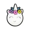 Nueva Decoración de Hebilla para Cordones de Unicornio Linda Flor de Zapato de PVC Hebilla de Zapato Flor de Zapato de Poni Arcoíris Hebilla de Zapato Desmontable DIY