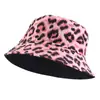 Sombrero de Pescador de Lona con Estampado de Leopardo de Doble Cara para Primavera y Verano Transfronterizo Sombrero para el Sol de Viaje al Aire Libre Jdpm-49G