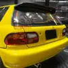 Adecuado para 1992-1995 Old Honda Civic de 2 Puertas Eg6 Ala Trasera Modificada Ala de Techo Spoon Sports Ala Fija de Viento