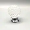 Manija Pequeña de Cristal con Grietas de Hielo de Color Quemado de Lujo Ligero Transfronteriza para Cajón y Puertas de Gabinete, Agujero Único, Venta Directa del Fabricante