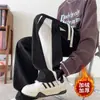 Pantalones de pana para hombre, otoño e invierno, sueltos, rectos, para adolescentes, de pierna ancha, con forro polar, gruesos, casuales para hombre