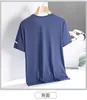 Nueva Camiseta Casual de Secado Rápido para Hombre Talla Grande Verano Delgado Cuello Redondo Holgada de Seda de Hielo Manga Corta Media Manga