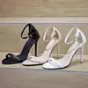 Sandalias de tacón alto para mujer, frescas y elegantes, colección 2026, minimalistas y versátiles, con un tacón esbelto, un diseño sexy de una sola tira y un look de moda popular entre las influencers