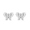 Pendientes de plata de ley s999 estilo coreano con forma de mariposa, con forma de animal, con forma de gusano, para mujer