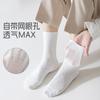 Calcetines de Algodón Puro para Hombre, Calcetines de Verano Finos de Media Pantorrilla, Calcetines de Malla Transpirable Antiolor, Absorbentes de Sudor, Sin Costuras, 100% Algodón de Zhuji Sock Industry