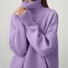 Suéter de cuello alto de color sólido transfronterizo Europeo y Americano Otoño e Invierno 2025 Estilo Clásico Versátil Holgado Elegante Suéter Pulóver