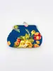 Forro Preto, Forrado com Tecido, Mini Porta-Moedas de Flor Rosa de 3 polegadas, Bolsa para Moedas, Pequena Bolsa de Mão