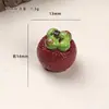 Accesorios de resina para manualidades de dibujos animados: pequeños mangostinos 3D, uvas, pinzas para el pelo de pegamento cremoso, hebillas para zapatos, llaveros, colgantes