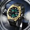 Nuevo reloj deportivo electrónico LED para estudiante, de comercio exterior transfronterizo, estilo coreano, doble pantalla, esfera grande, luminoso, multifuncional