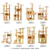 Marco de escalada para gatos de madera maciza de pino, casa grande para gatos, plataforma de salto multicapa, juguete para gatos, castillo para gatitos, marco de escalada para gatos con postes de madera maciza
