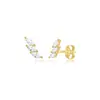 Aretes versátiles de metal latón con forma de corazón de rayo incrustado de diamantes, superventas de Amazon, pequeños aretes personalizados, accesorios para mujer
