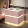 Mesita de Noche de Madera Maciza Estilo Crema Gama Alta 2024 Nuevo Influencer de Internet Creativa para Dormitorio Hogar Simple Moderna Mesita de Noche