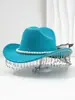 Explosiones Transfronterizas Moda Femenina Sombrero Británico Perla Cinta Vintage Decoración de Borla de Pedrería Adecuado para Fiesta de Luna de Miel