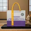 Bolsa de Lona Logo Personalizado Bolsa de Mensageiro de Alta Qualidade Fita Bolsa Tote Estéreo Grande Capacidade Bolsa de Lona para Aula de Treinamento Escolar