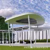 Pérgola Gazebo de Acero Inoxidable Personalizado Gazebo de Acero Inoxidable para Paisajismo Escultura Luminosa con Forma de Árbol Pasillo con Elemento Metálico de Hierro Forjado