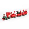 Tren Navideño de Madera Impresión Pintada Adornos Navideños Barco Ciervo Copo de Nieve Galletas Decoración Navideña