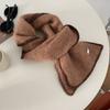 * E outras árvores de ferro florescem * design de nicho Coreia do Sul ins lenço liso feminino inverno quente casal celebridade da internet cachecol de tricô