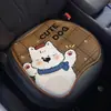 Novas almofadas de assento de carro de inverno, capas de assento de carro de pelúcia com gel, design fofo de gato de desenho animado, para uso em veículos