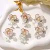 Original Novo Estilo Chinês Gradiente Florzinhas Contas de Cristal Folha de Lótus DIY Acessórios para Brincos Grampo de Cabelo Flor de Sapato Floresta de Verão