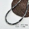 Cuentas espaciadoras de ágata negra natural vintage, cuentas redondas, hechas a mano, para pulsera, collar, colgante DIY, material de cuentas