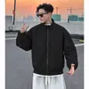 Chaqueta de aviador informal retro versátil de color liso con cuello alto para primavera y otoño, estilo americano, tres pruebas, para hombre
