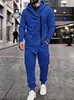 Conjunto de sudadera con capucha y pantalones casuales holgados de peso pesado para hombre con forro polar, para otoño e invierno, europeo y americano, ropa de trabajo, deportes al aire libre