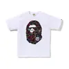 Camiseta de manga corta de la marca japonesa de moda BAPE, peso pesado de verano 240g algodón puro, camuflaje de cabeza de mono, tiburón mono, venta al por mayor transfronteriza