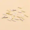 Plata de Ley S925 Accesorios de Perlas para DIY Tubo Recto Grabado de Doble Paso Materiales para Accesorios de Collares y Pulseras de Perlas Naturales