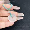Colar com Pingente de Calcedônia Branca Tipo Gelo da Paz 20mm para Homens e Mulheres, Joias de Jade, Venda Direta do Fabricante