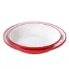 Estilo Nórdico Plato Caliente Redondo Grande Plato para Sopa Plato Profundo Red de Plástico para Hotel Comercial Celebridad de Internet Mariscos Cangrejo de Río Plato para Cena con Dos Asas