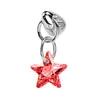 ¡Wow, Joyería para Piercing Personalizada Cabeza de Bala Estrella de Cinco Puntas Redonda Marquise Circonita Pendientes de Barra Recta F136 Aleación de Titanio