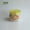 Frasco de Plástico Transparente Sellado Cuadrado de 650ml con Tapa de Cristal Frasco para Alimentos Frasco para Snacks Frasco para Galletas Cubo de Plástico